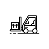 Forklift with Box Icon